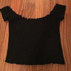 Brandy off the shoulder black top
